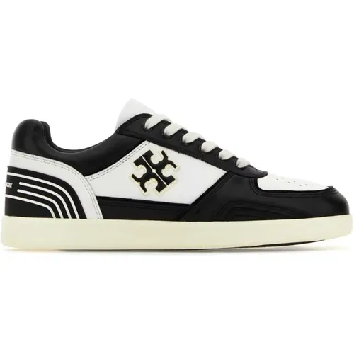 Leather Clover Court Sneakers , female, Sizes: 3 1/2 UK, 4 1/2 UK, 6 UK, 3 UK - TORY BURCH - Modalova