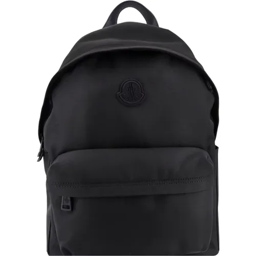 Waterproof Nylon Backpack with Logo Patch , male, Sizes: ONE SIZE - Moncler - Modalova