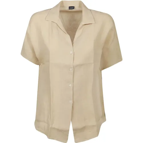 Short Sleeve Shirt , female, Sizes: S, L - Fay - Modalova