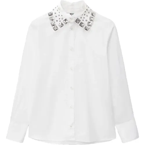 Studded Shirt , Damen, Größe: S - MSGM - Modalova