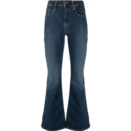 Levi's , Slim High-Waisted Jeans with Flared Leg , female, Sizes: W31, W27 L32, W28, W28 L30, W30 L32, W30, W27 - Levis - Modalova