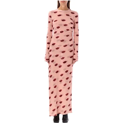 Lips Print Maxi Kleid Dusty Rose - Stella Mccartney - Modalova