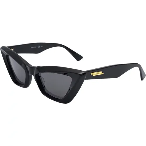 Schwarze Sonnenbrille Bv1101S 001 Stil , Damen, Größe: 53 MM - Bottega Veneta - Modalova
