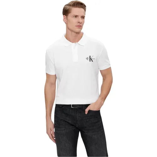 Stretch Baumwoll Polo Shirt , Herren, Größe: L - Calvin Klein - Modalova