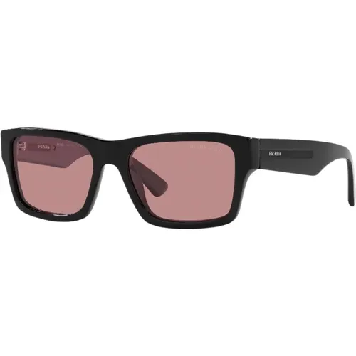 Fuchsia Crystal Sunglasses in , male, Sizes: 56 MM - Prada - Modalova