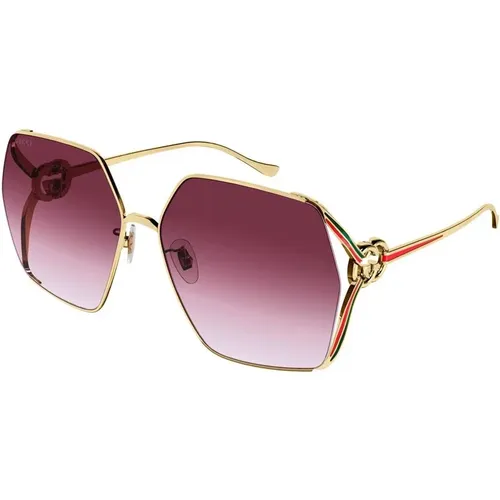Stylische Sonnenbrille für Frauen , Damen, Größe: 64 MM - Gucci - Modalova