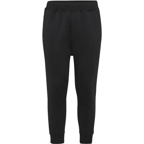 Schwarze Logo-Blatt-Jogginghose - Dsquared2 - Modalova