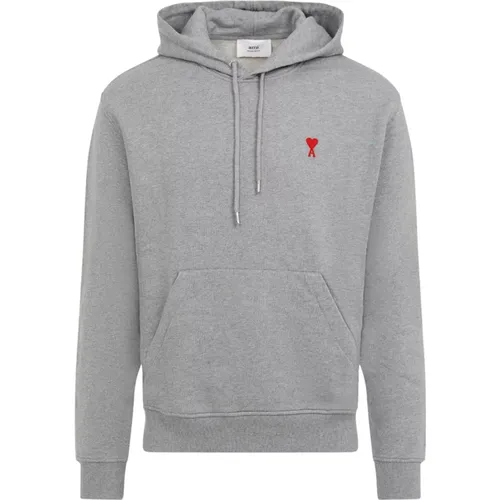 Grey Sweatshirt for Men Aw24 , male, Sizes: XL, L - Ami Paris - Modalova