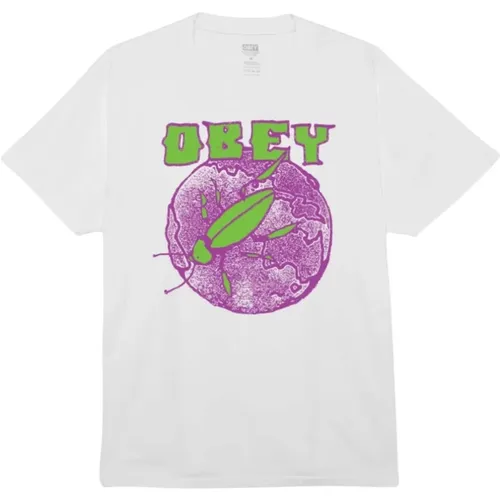 Printed T-Shirt , male, Sizes: M, XL, L - Obey - Modalova