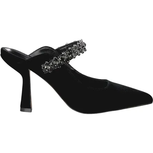 Crystal Strap Heeled Mules , female, Sizes: 6 UK, 3 UK, 7 UK, 2 UK, 5 UK, 4 UK, 8 UK - Alma en Pena - Modalova