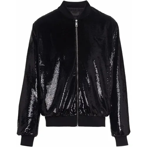 Sequinned Bomber Jacket , male, Sizes: S - Prada - Modalova