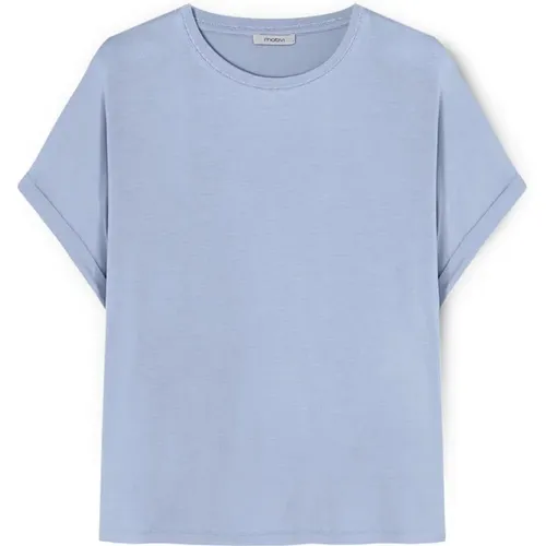 Lurex Oversize T-Shirt , Damen, Größe: L - Motivi - Modalova