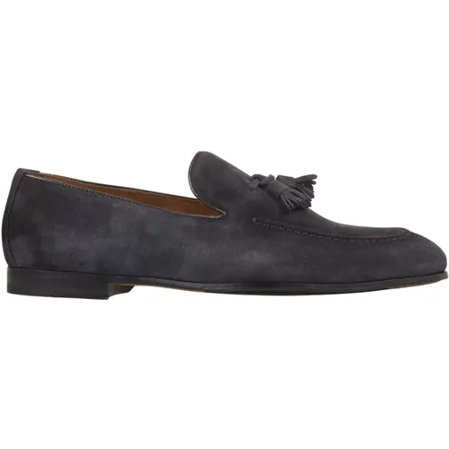 Suede Loafers with Tassels , male, Sizes: 7 1/2 UK, 10 UK, 8 1/2 UK, 6 UK, 9 UK - Doucal's - Modalova