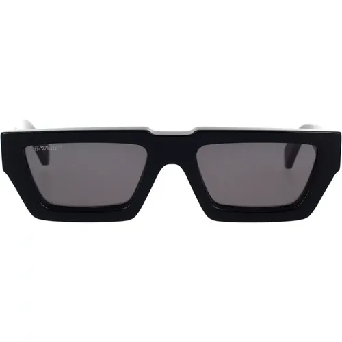 Unisex Manchester Sunglasses , unisex, Sizes: 54 MM - Off White - Modalova