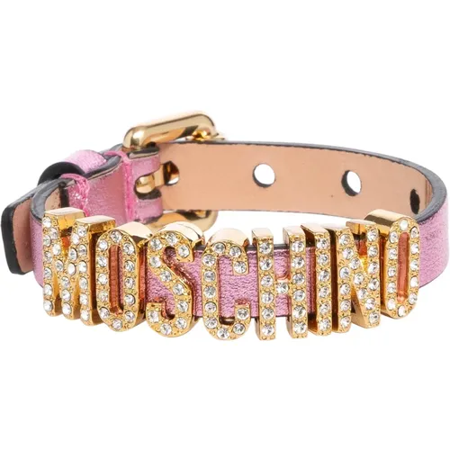 Verstellbares Logo Buchstaben Armband Einfaches Muster - Moschino - Modalova