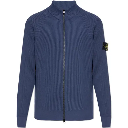 Ribbed Cardigan , male, Sizes: S, L, XL - Stone Island - Modalova