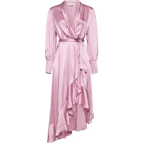Silk Wrap Midi Dress , female, Sizes: XS - Zimmermann - Modalova