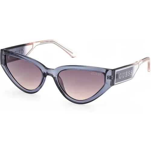Stilvolle Sonnenbrille mit Verlaufsglas in Rauchoptik , Damen, Größe: 56 MM - Guess - Modalova