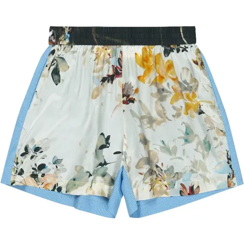 Schmeichelnde lockere Seiden-Shorts , Damen, Größe: 2XS - Munthe - Modalova