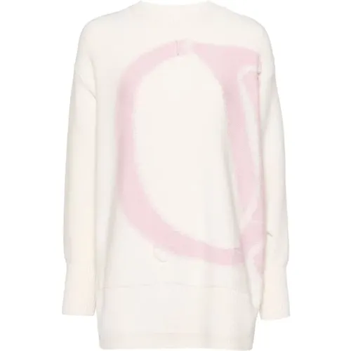 Natürliches Logo Maxi Rosa Pullover Off - Off White - Modalova