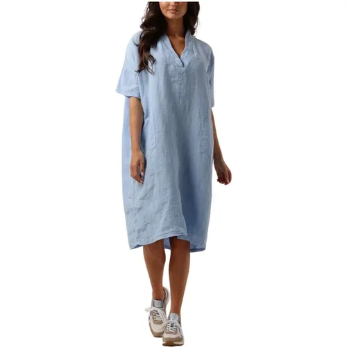 Blaues Midi-Kleid für Frauen , Damen, Größe: S - Penn&Ink N.Y - Modalova