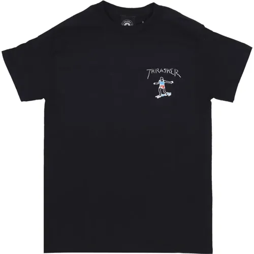 Mini Logo Schwarzes Herren T-Shirt - Thrasher - Modalova