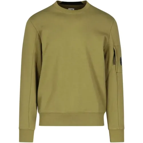 Diagonal Fleece Crew Neck Sweatshirt , Herren, Größe: L - C.P. Company - Modalova