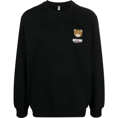 Baumwoll-Sweatshirt mit Brand-Print , Damen, Größe: M - Moschino - Modalova