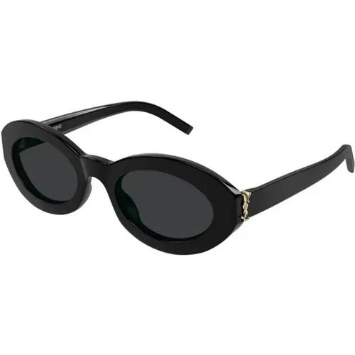 Schwarze Sonnenbrille mit SL M136 - Saint Laurent - Modalova