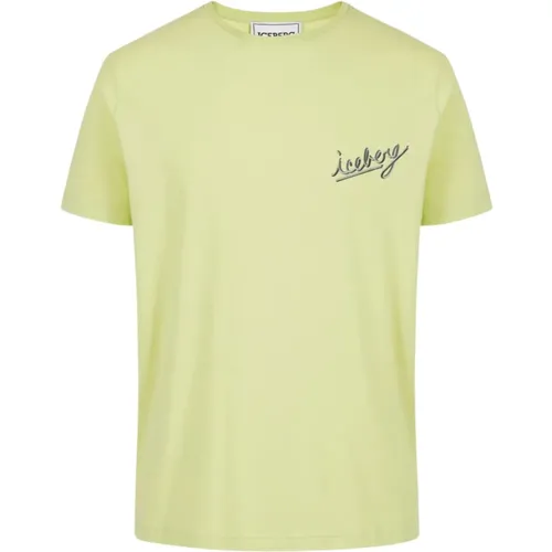 Lime T-Shirts , Herren, Größe: L - Iceberg - Modalova
