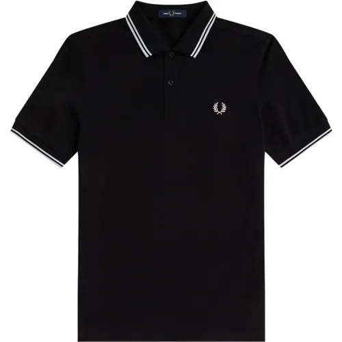 Slim Fit Twin Tipped Polo in Porcelain , male, Sizes: XL, 2XL - Fred Perry - Modalova