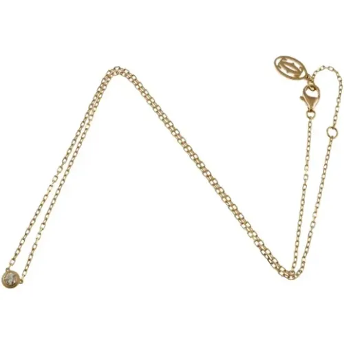 Pre-owned Gold necklaces , female, Sizes: ONE SIZE - Cartier Vintage - Modalova