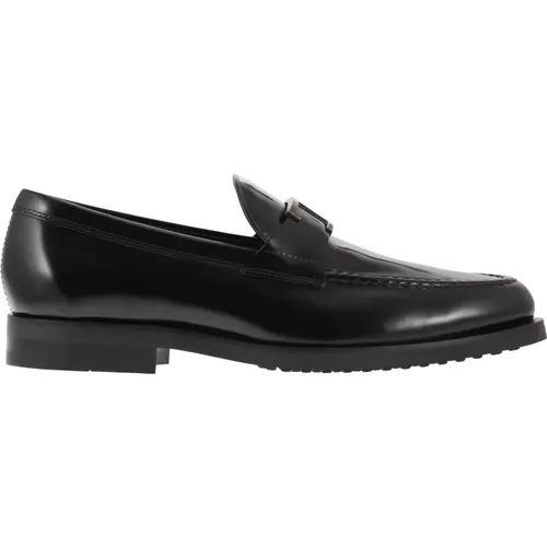 Timeless Leather Loafer with Custom Metal Accessory , male, Sizes: 9 UK, 6 UK, 7 1/2 UK, 7 UK, 8 UK - TOD'S - Modalova