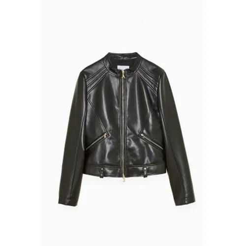 Faux-leather Biker Jacket , female, Sizes: L, XL, M, XS, S - PATRIZIA PEPE - Modalova