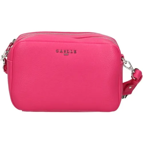 Fuchsia Schultertasche mit Logo , Damen, Größe: ONE Size - Gaëlle Paris - Modalova