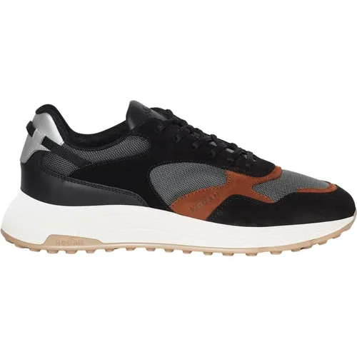 Men's Shoes Sneakers Cuoio Grigio Nero Noos , male, Sizes: 6 1/2 UK, 9 1/2 UK - Hogan - Modalova