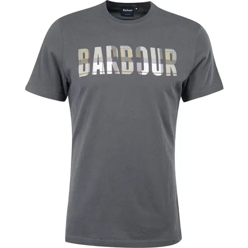 Tartan Graphic Cotton T-Shirt , male, Sizes: 2XL, M, L, XL - Barbour - Modalova