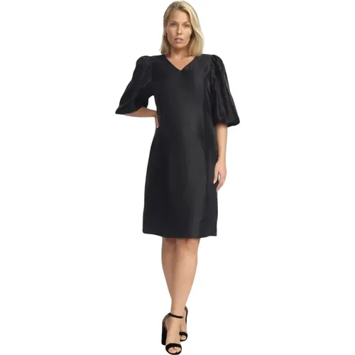 Schwarzes Nadia Partykleid mit V-Ausschnitt , Damen, Größe: 2XL - 2-Biz - Modalova