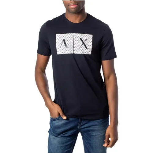 T-Shirt Color 8Nztck Z8H4Z , male, Sizes: S, XL, M, L, 2XL, XS - Armani Exchange - Modalova