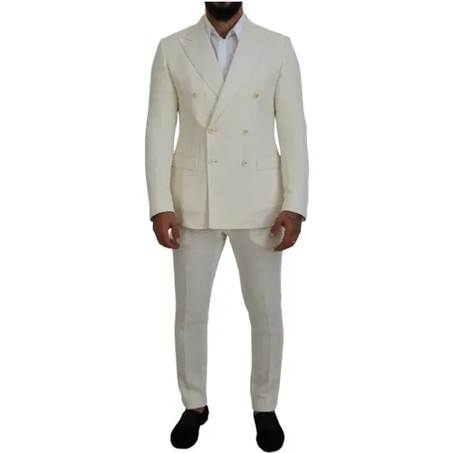 Double Breasted 2 Piece Taormina Suit , male, Sizes: L - Dolce & Gabbana - Modalova