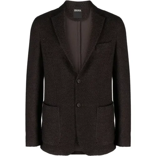 Microprint Blazer , male, Sizes: L, 2XL, M - Z Zegna - Modalova