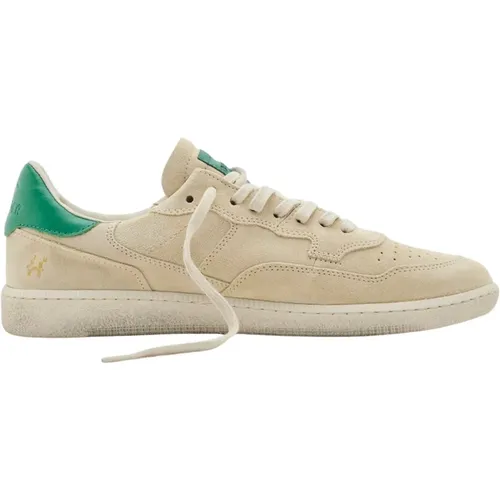 Italienischer Tennis Retro Schuh Sand Dollar/Grün - Hidnander - Modalova