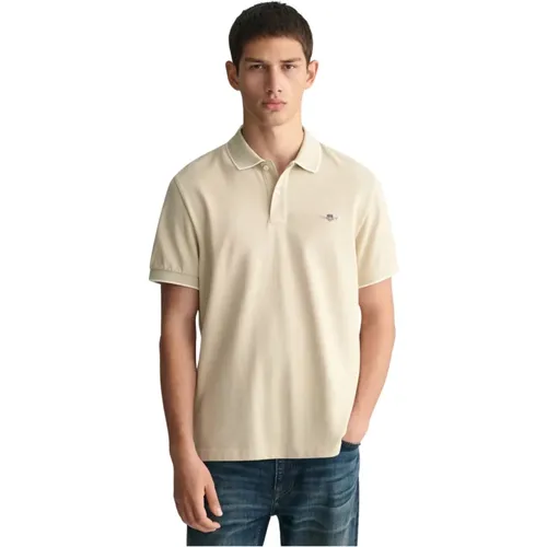 Polo-Shirt aus Baumwolle mit Besatzdetails , Herren, Größe: L - Gant - Modalova