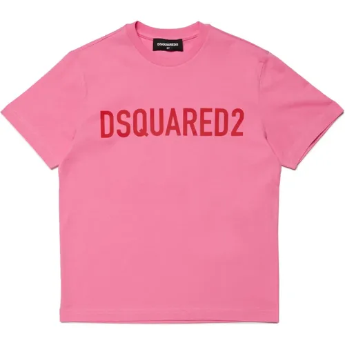 T-shirts,Logo-Print T-Shirt Polo - Dsquared2 - Modalova
