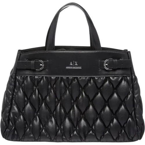 Schwarze Schultertasche Herbst-Winter Kollektion - Armani Exchange - Modalova