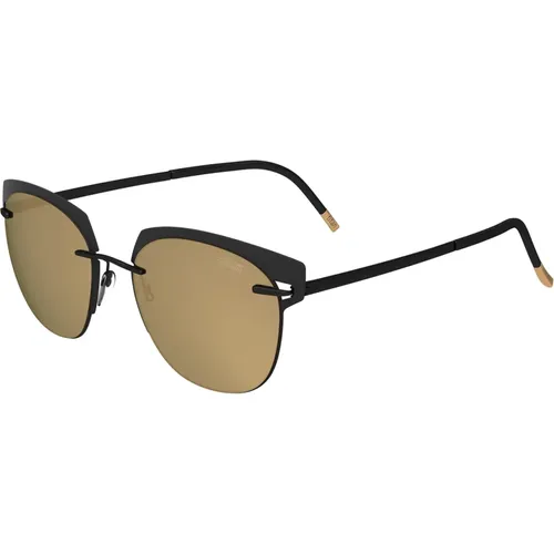 Accent Shades Sunglasses /Brown Gold , female, Sizes: ONE SIZE - Silhouette - Modalova