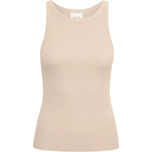 Geripptes Cashmere-Top , Damen, Größe: M - Gestuz - Modalova