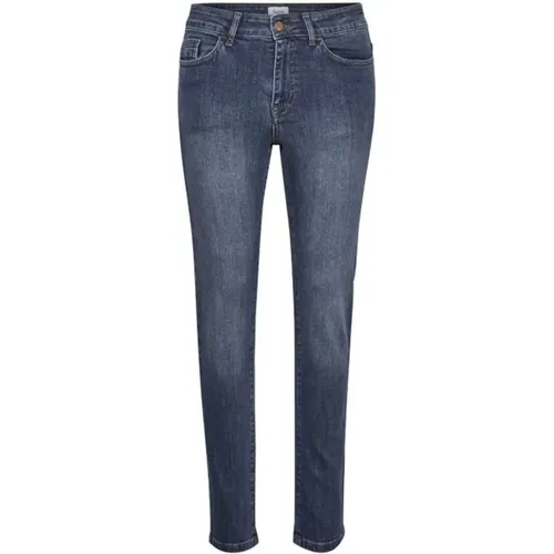 Slim Fit Medium Denim Jeans , female, Sizes: W27, W29, W26, W28 - Saint Tropez - Modalova
