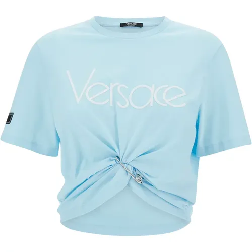 Fashionable T-shirts and Polos , female, Sizes: 2XS, XS - Versace - Modalova