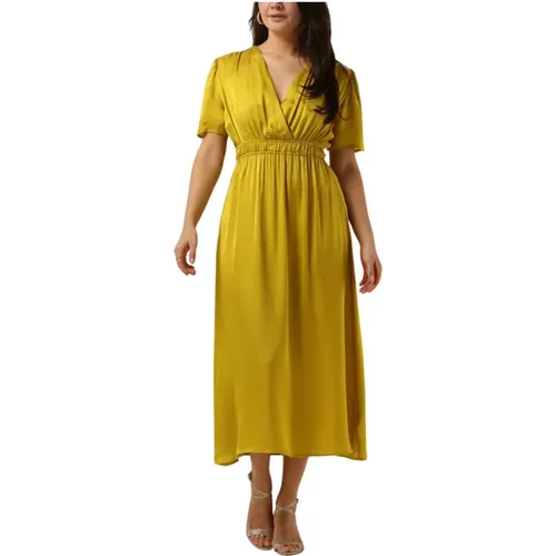 Gelbes Midi-Kleid Cosima , Damen, Größe: M - Suncoo - Modalova